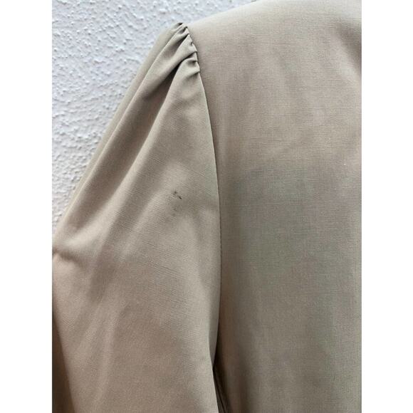 London Fog Womens Tan Faux Fur Lined Button Up Trench Coat Size 6 Reg Vintage - Picture 9 of 12